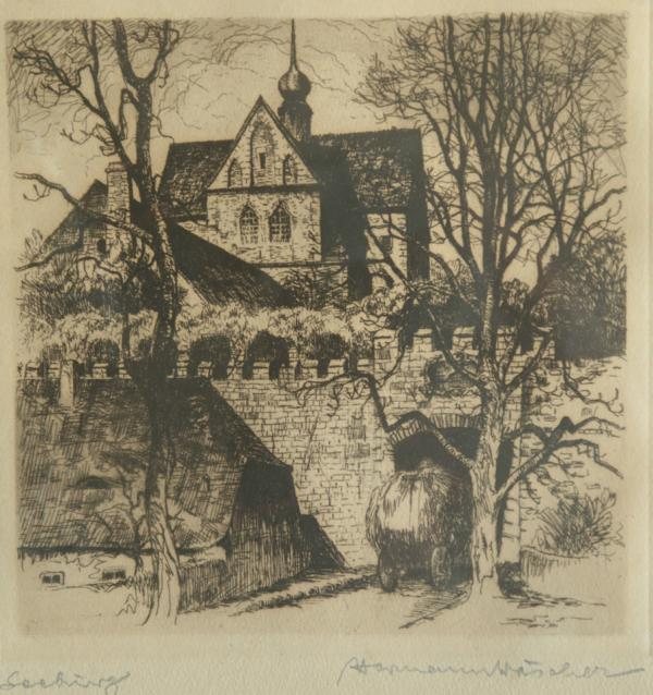 Historischer Kupferstich von Schloss Seeburg